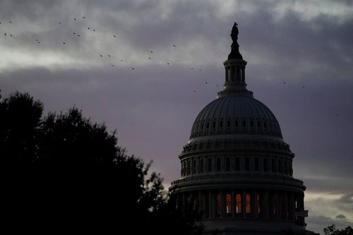 U.S. Capitol dome on the first day of a partial government shutdown in Washington, D.C., U.S., October 1, 2025.