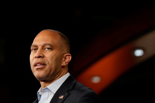 U.S. House Minority Leader Hakeem Jeffries (D-NY) holds a press conference