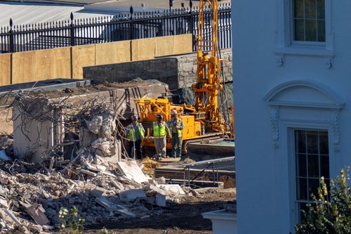 FILE PHOTO: The demolition of the East Wing of the White House