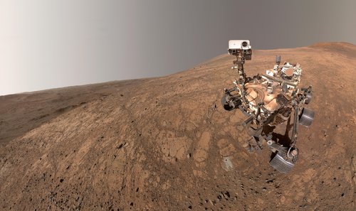 NASA's Perseverance rover took this selfie inside Jezero Crater in its northern hemisphere of Mars on May 10, 2025.
