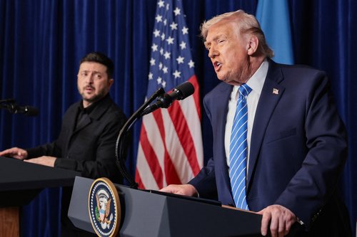 trump i zelenski na floridi