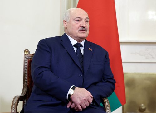 Belarusian President Alexander Lukashenko attends a meeting with Russian President Vladimir Putin on the sidelines of the summit of the Supreme Eurasian Economic Council in Saint Petersburg, Russia, December 21, 2025.