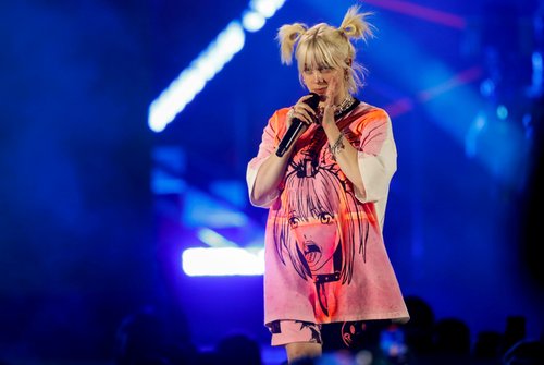 FILE PHOTO: Billie Eilish performs during the second day of the iHeartRadio Music Festival at the T-Mobile Arena in Las Vegas
