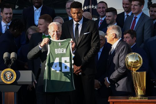 NBA: White House Visit-Milwaukee Bucks NBA Champions