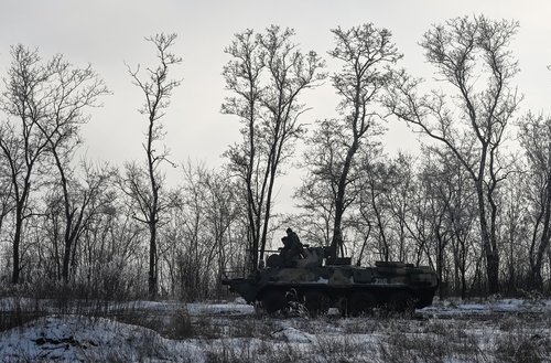 Russian service members hold drills in the Rostov region