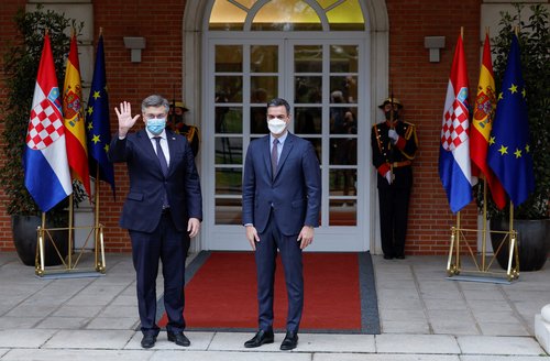 Spanish PM Sanchez meets Croatian PM Andrej Plenkovic