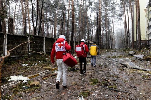 ICRC delivers food, first aid to Irpin residents