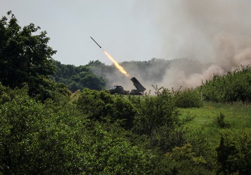 FILE PHOTO: Russia's attack on Ukraine continues, in Luhansk region