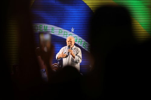 Former Brazilian President and current presidential candidate Luiz Inacio Lula da Silva attends a campaign rally in Manaus