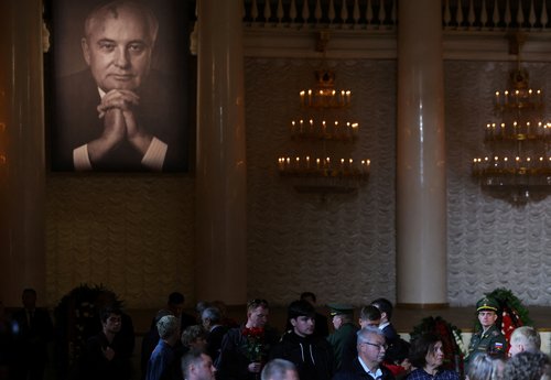 Memorial service for the Soviet Union's last leader Mikhail Gorbachev in Moscow