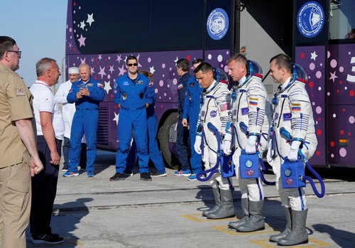 Launch of Soyuz MS-22 at the Baikonur cosmodrome, Kazakhstan