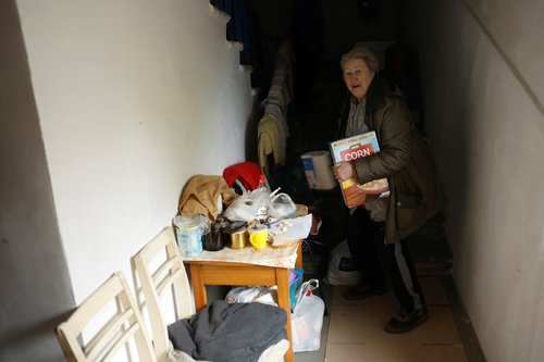 Ukrajina, ukrajinske izbjeglice, sklonište od bombi