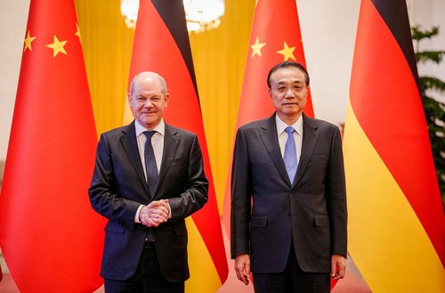 Olaf Scholz i Li Keqiang