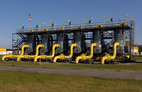 FILE PHOTO: A view of the gas compressor station in Gabinek near Wloclawek