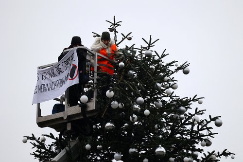 "Letzte Generation" activists protest in Berlin, klimatski aktivist