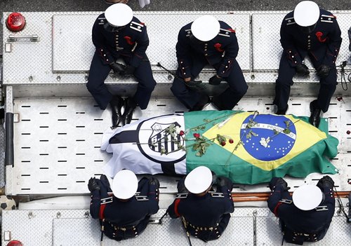 Death of Brazilian soccer legend Pele in Santos