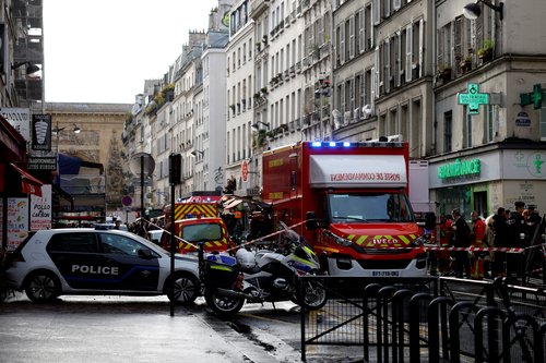 FILE PHOTO: Gunshots fired in central Paris