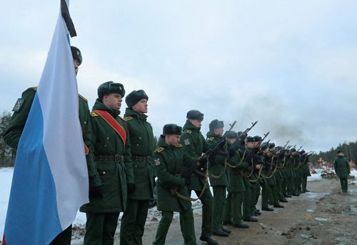 FILE PHOTO: Funeral for a Wagner Group fighter in Saint Petersburg