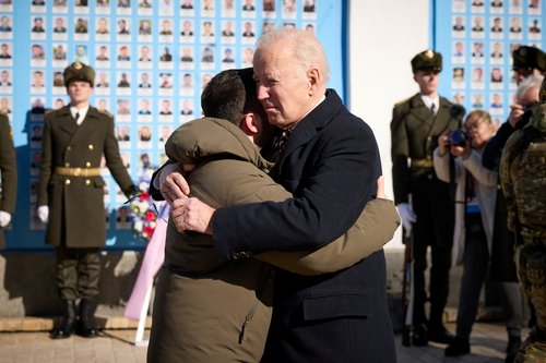 U.S. President Biden visits Kyiv