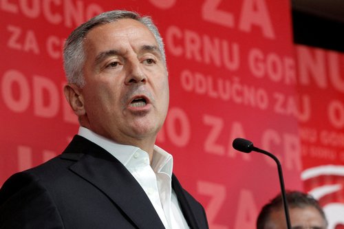 FILE PHOTO: Montenegro's Djukanovic speaks in Podgorica