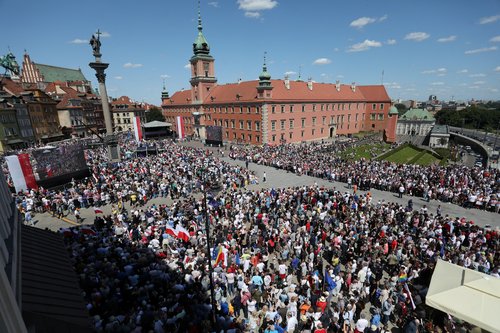 Polish opposition organises protest march on the anniversary of first postwar democratic elections, in Warsaw