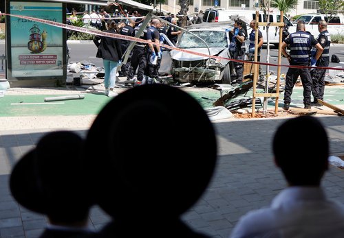 Site of ramming attack in Tel Aviv