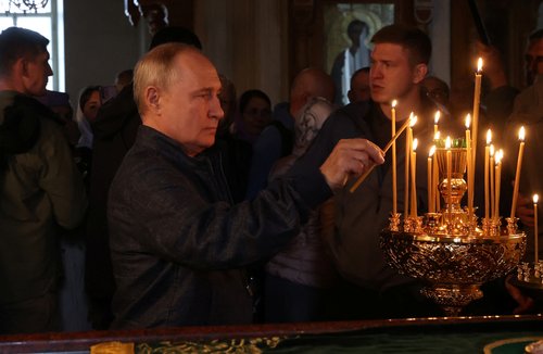 Russian President Vladimir Putin visits the Valaam Monastery in the Republic of Karelia