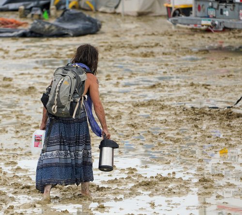 Burning Man revelers stranded in Nevada desert by rain and mud