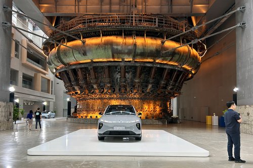 Nio's new SUV EC6 is displayed in Shanghai