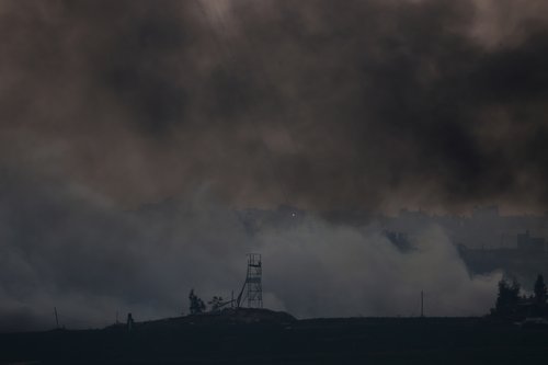 View of Gaza from Israel's border