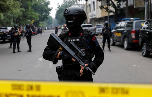FILE PHOTO: Indonesia says arrests militants suspected of plotting to disrupt election
