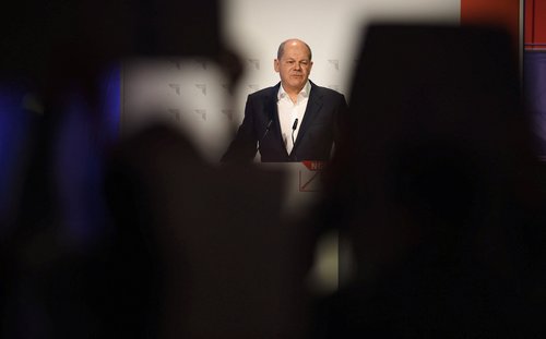 German Chancellor Scholz at the NGG unions congress in Bremen
