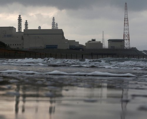FILE PHOTO: Tokyo Electric Power Co.'s Kashiwazaki Kariwa nuclear power plant, which is the world's biggest, is seen from a seaside in Kashiwazaki