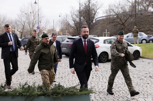 National Security Council meeting in Warsaw after unidentified aerial object entered Polish airspace.