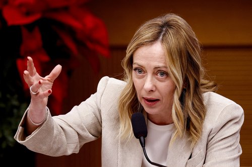 FILE PHOTO: Italy's Prime Minister Giorgia Meloni