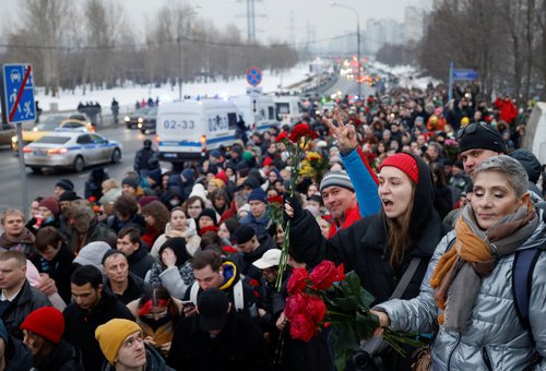 Funeral of Russian opposition leader Alexei Navalny
