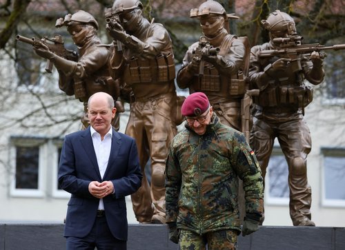 German Chancellor Olaf Scholz visits KSK special forces in Calw