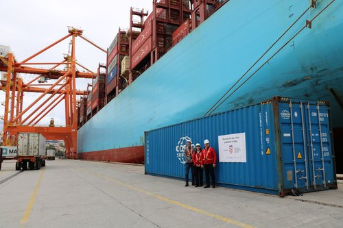 humanitarna pomoć gaza, rijek, brod, kontejner