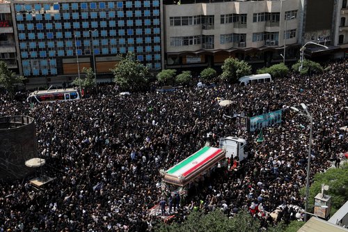 Funeral for Iran's President Raisi and other victims of the helicopter crash, in Tehran