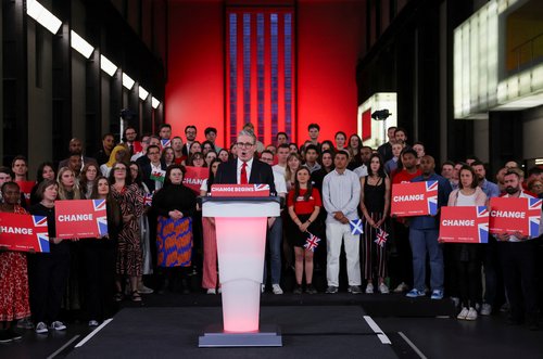 Britain's Labour Party leader Keir Starmer wins the general election