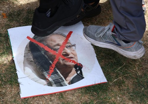 People in London react to the resignation of Bangladeshi Prime Minister Sheikh Hasina