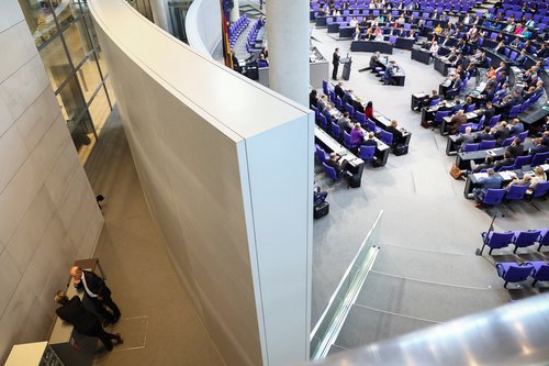 Session of the lower house of German parliament Bundestag, in Berlin