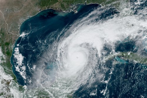 FILE PHOTO: Hurricane Milton progressing towards Florida in the Gulf of Mexico