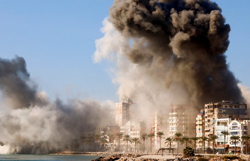 Smoke billows over the UNESCO-listed port city of Tyre after Israeli strikes