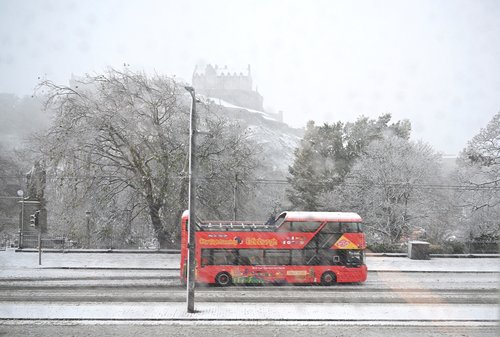 Snowfall during Storm Bert, in Edinburgh