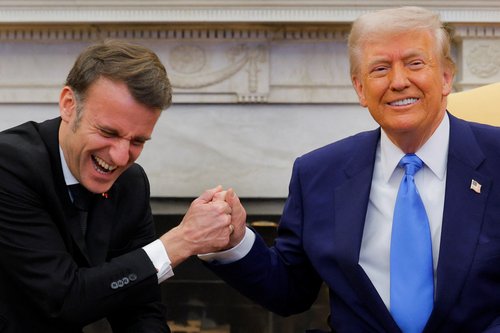 U.S. President Trump meets with French President Macron, in Washington