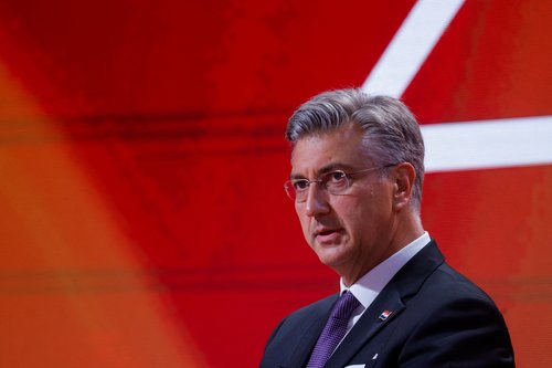 Croatia's Prime Minister Andrej Plenkovic attends the opening day of Bled Strategic Forum in Bled, Slovenia September 1, 2025. REUTERS/Borut Zivulovic