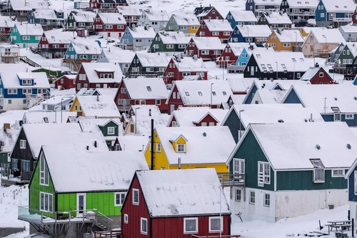 Houses in Nuuk, Greenland, January 13, 2026. REUTERS/Marko Djurica