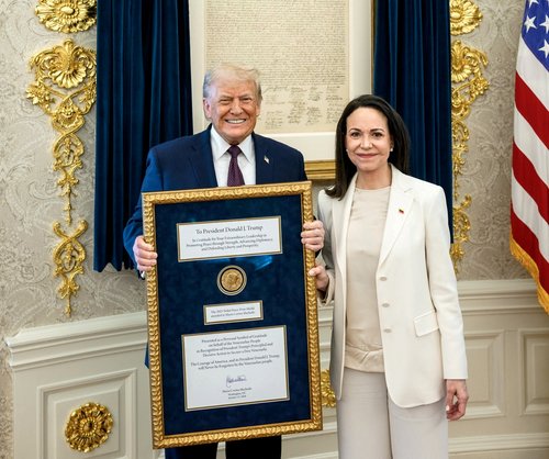 reuters, machado nobel trump