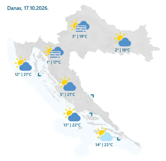 Vikend po želji mnogih, zatim žestoka promjena, stižu kiše jesenje
